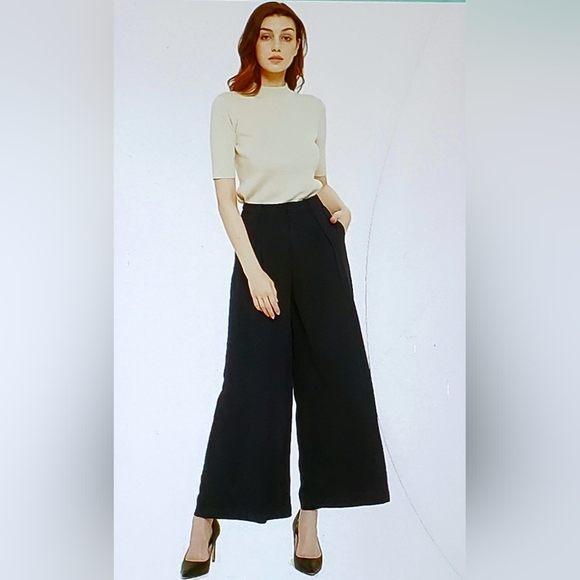 Source Unknown Pants - 🐎 NWT! Navy Blue Extra Wide Leg Dress Pants Sz 10